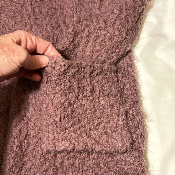 Dreamers by Durant Fuzzy, Popcorn, Chunky Open Front Cardigan with Pockets - Picture 2 of 10